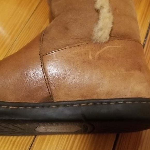Born winter snow Boots camel brown fur size six 6 - Picture 6 of 11